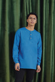 The Rona Men Kurta - Steel Blue