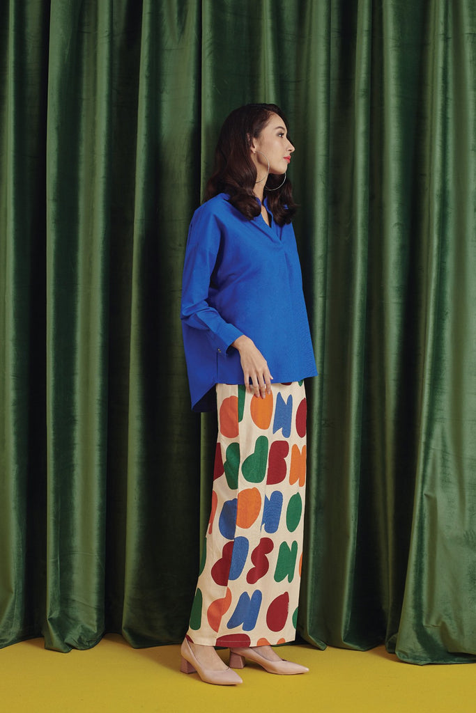 Royal Blue Top Blouse for Women