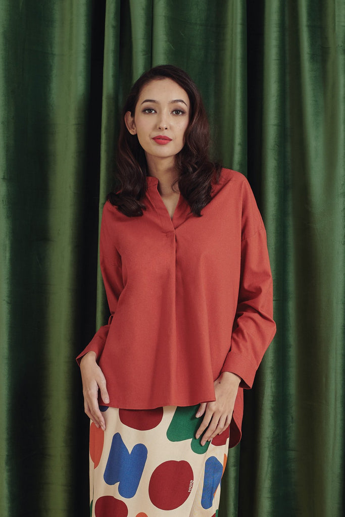 Terracotta Colour Blouse