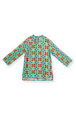 The Spring Cheongsam Blouse - Spring Garden Print - POKOKS.COM
