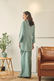 baju raya wanita cotton plain hijau