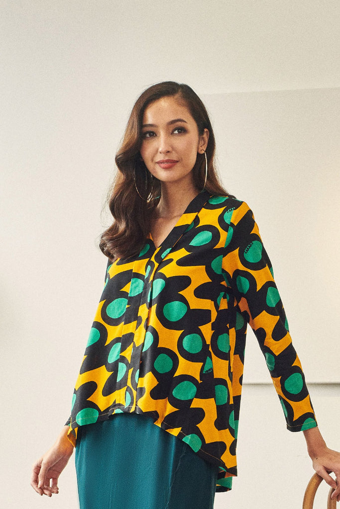 baju kebaya dewasa cotton bercorak