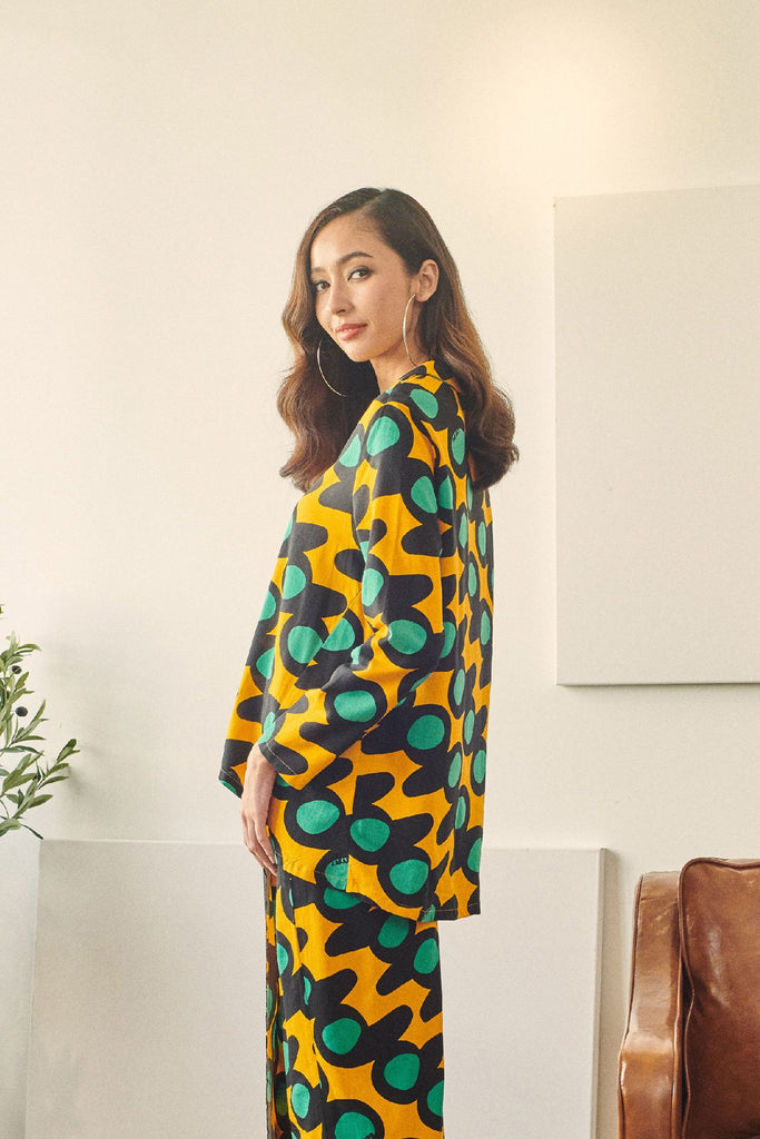 set baju raya printed