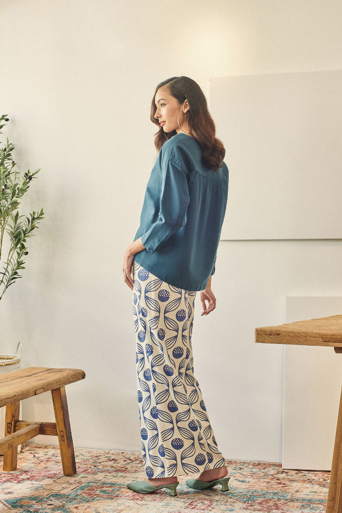 set baju raya cotton dewasa hijau