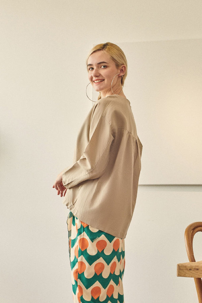 baju raya beige