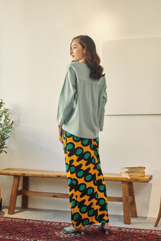 baju raya printed cotton