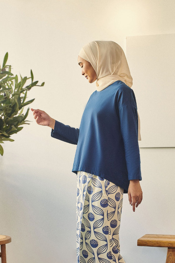 Rasa Sayang Women Santai Blouse - Navy Blue