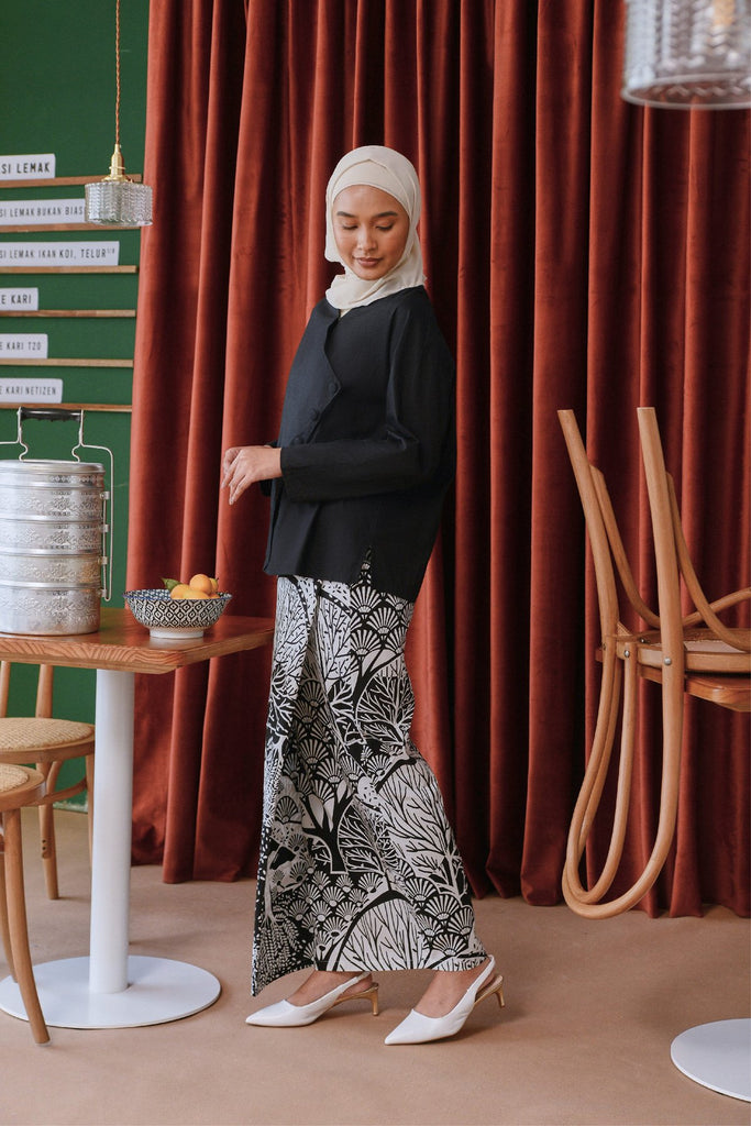 The Sungai Women Folded Skirt - Timah