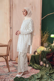 baju kurung sepasang corak polka dot