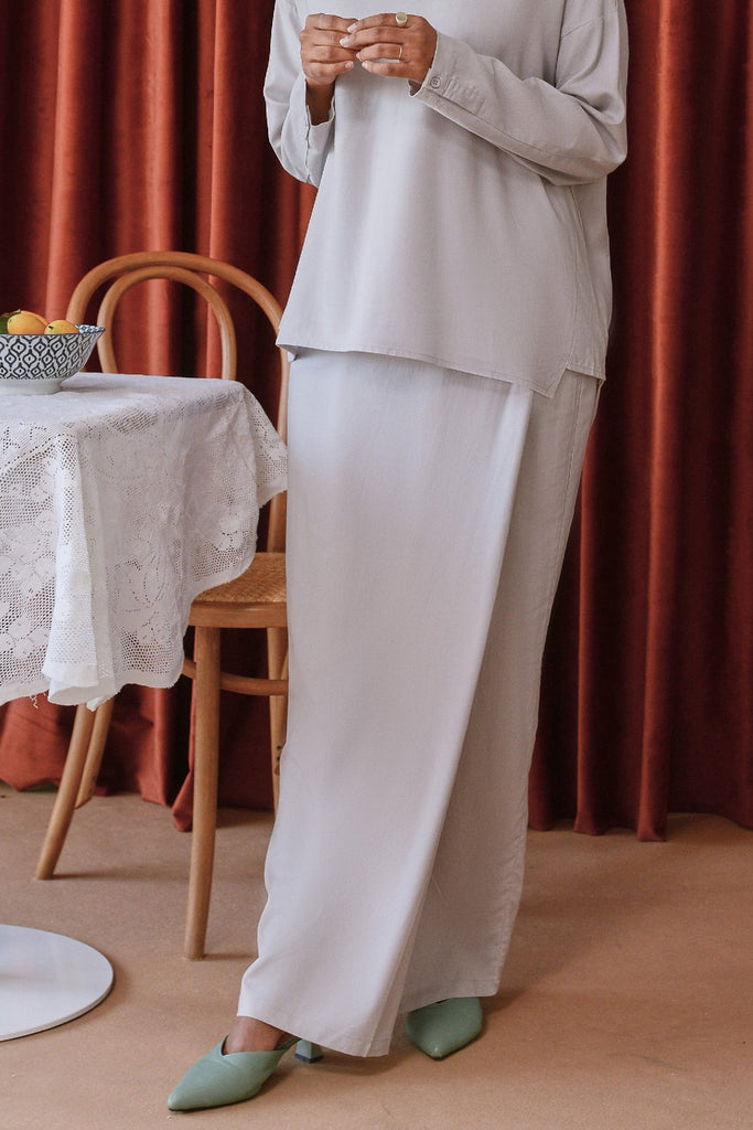 kain lipat depan plain kelabu