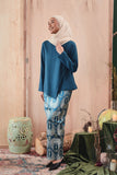 set ready to wear songket biru