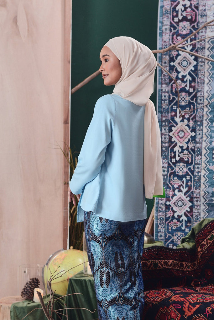 baju raya ready to wear biru