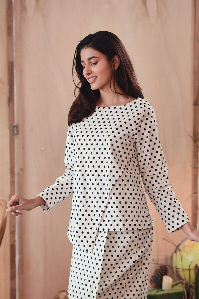 baju cotton polka dot