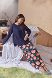 Women Button Folded Skirt