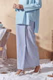 The Balik Women Buttons Folded Skirt - Oxford Stripe