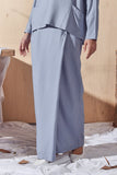 The Balik Women Buttons Folded Skirt - Light Pigeon Blue