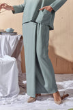 The Balik Women Buttons Folded Skirt - Vegan Green