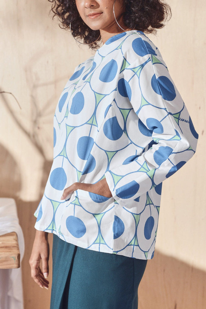 Corak Blaus Lengan Dolman