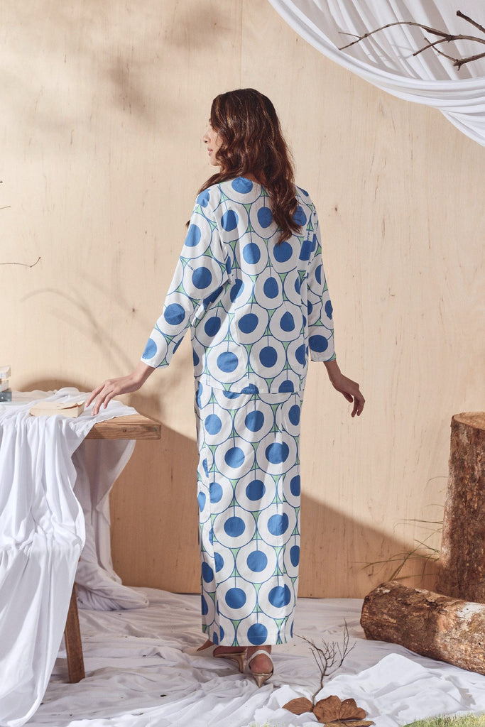 Corak Blaus dan skirt set wear