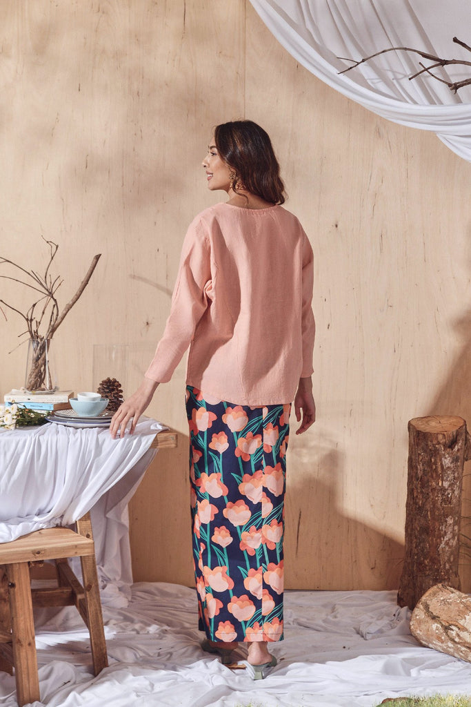 The Balik Women Dolman Sleeve Blouse - Peach