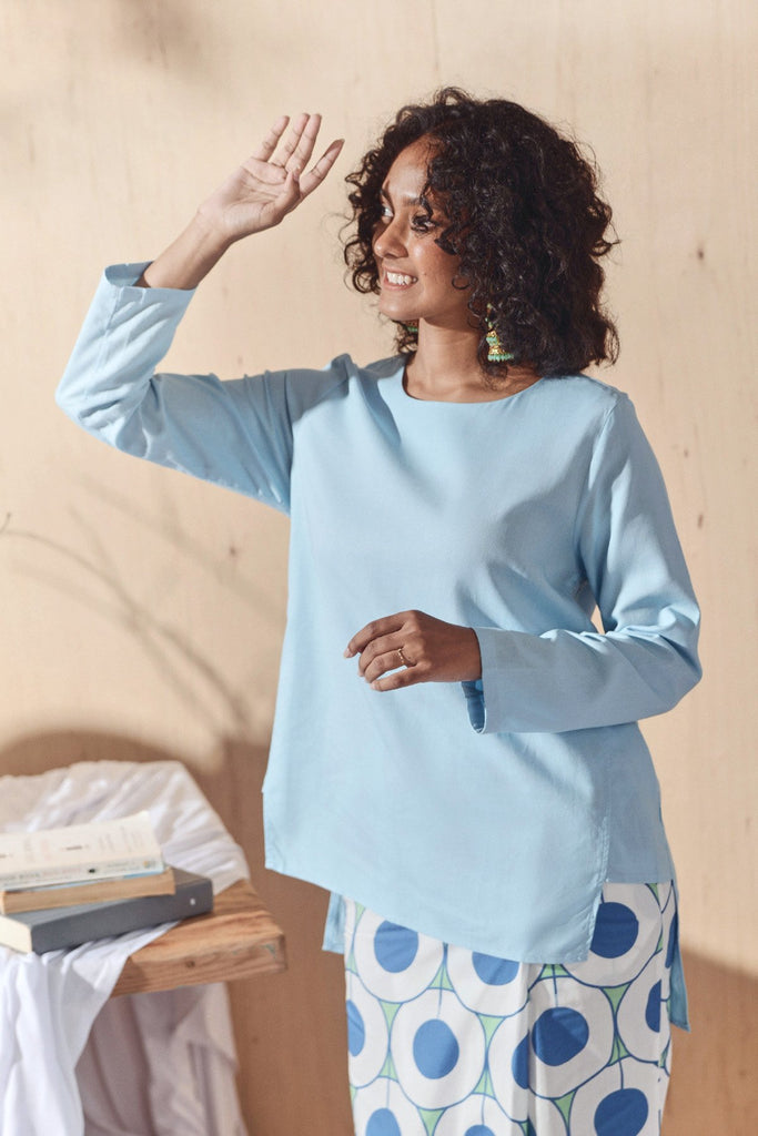 Plain Long Sleeve Blouse