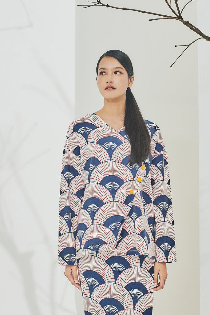 Print Women Button Wrapped Blouse
