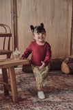 baju raya baby one piece set maroon