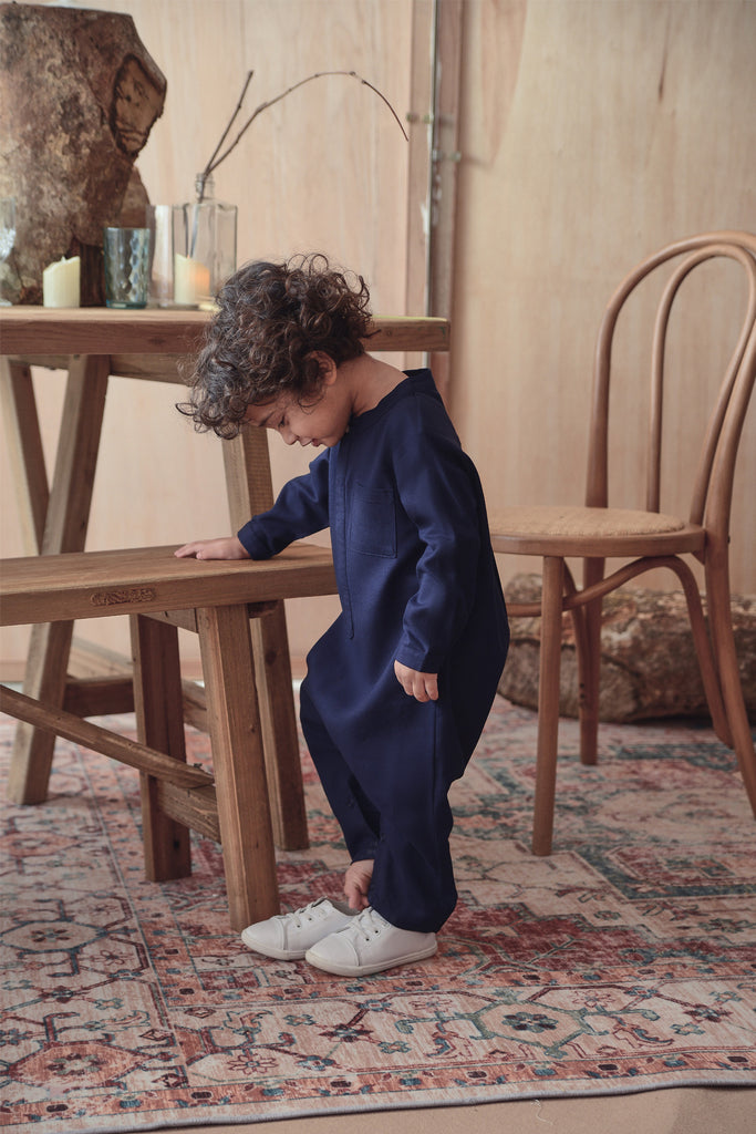 baju baby one piece biru