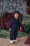 The Legend Babies Baju Melayu Jumpsuit - Navy Blue