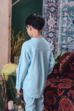 The Legend Baju Melayu Top - Light Blue