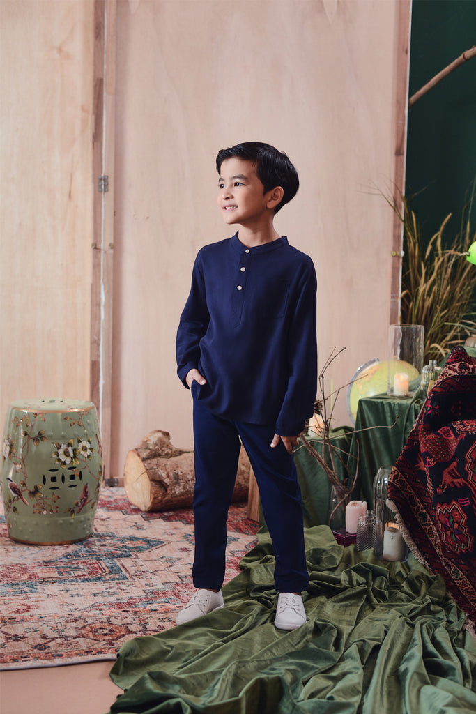 baju melayu sepasang koleksi navy blue