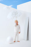 The Luna Premium Cotton Pyjamas Set - Royal White