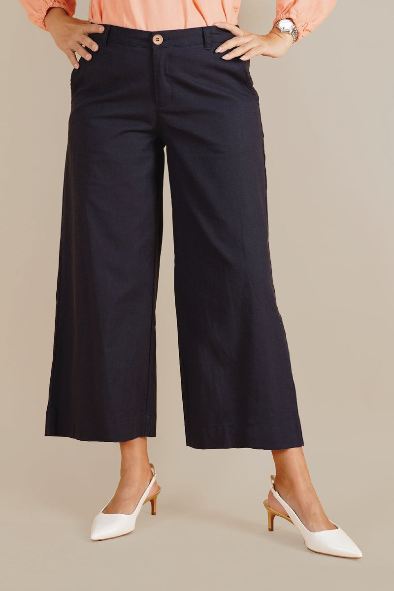 The Everyday Women Palazzo - Navy Blue