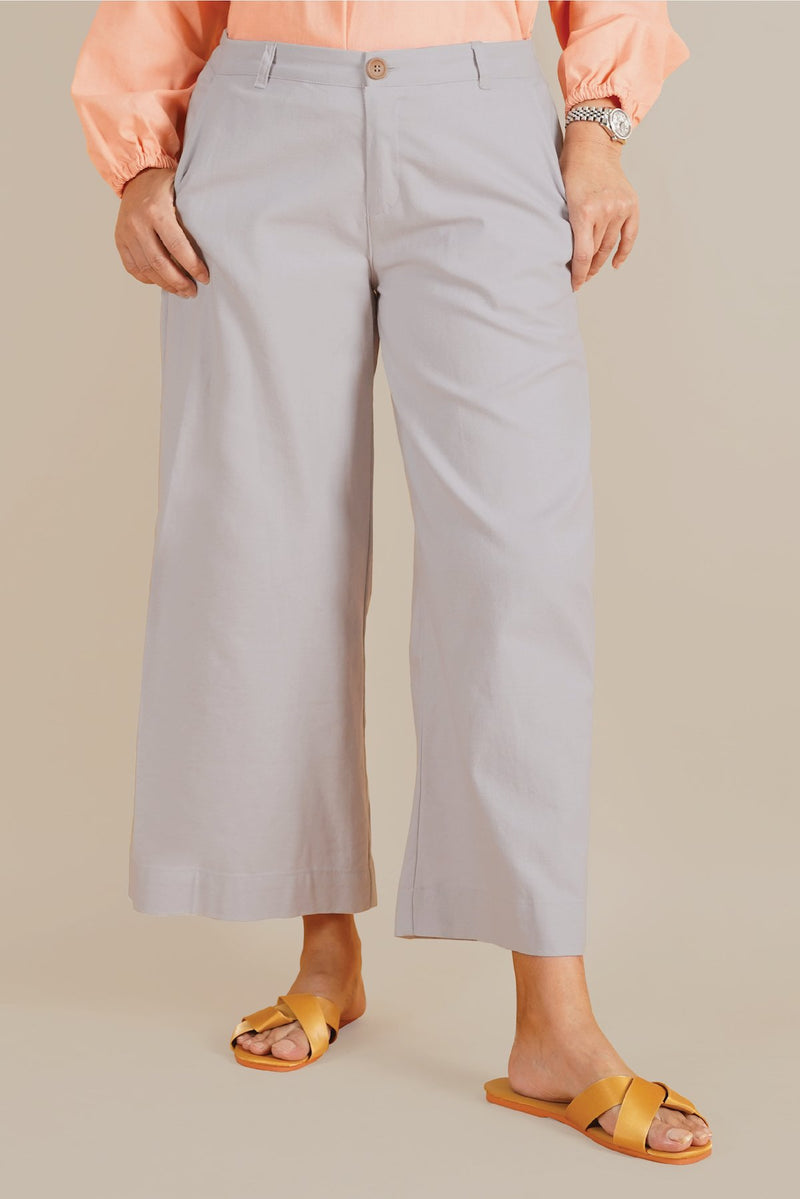 The Everyday Women Palazzo - Light Grey
