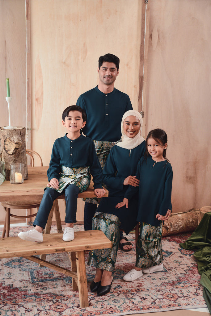 The Legend Jacquard Skirt - Emerald Ledang