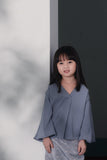 The Bayang Bell Shape Top - Light Pigeon Blue