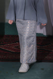 The Bayang Jacquard Skirt - Petal Light Pigeon Blue