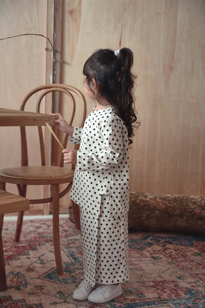 kurung cotton selesa hitam putih