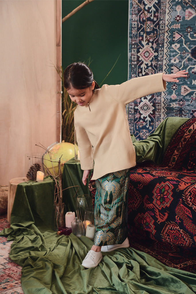 The Legend Pesak Kurung Blouse - Khaki