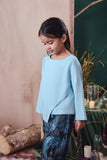 The Legend Overlay Blouse - Light Blue