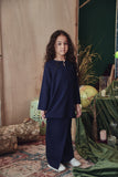 baju kurung sepasang biru