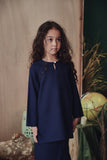 baju kurung budak perempuan navy blue