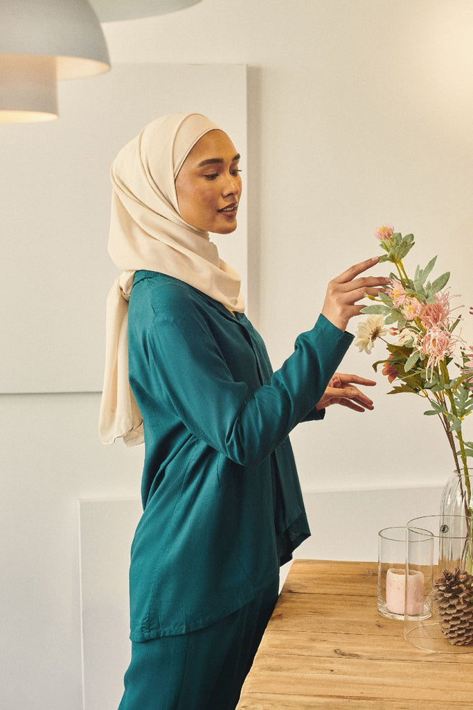 Rasa Sayang Women Kebaya Blouse - Emerald Green
