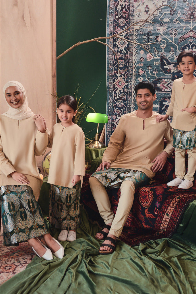 The Legend Pesak Kurung Blouse - Khaki