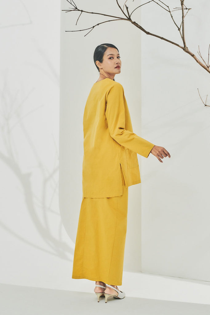 Mustard Colour set wear untuk Wanita