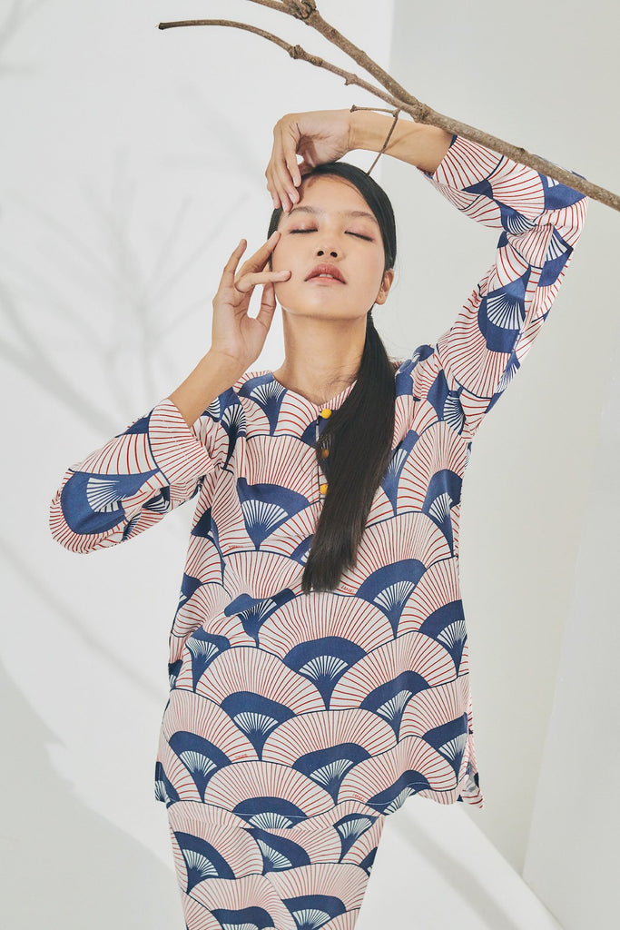 Ogi print Kurung Blouse