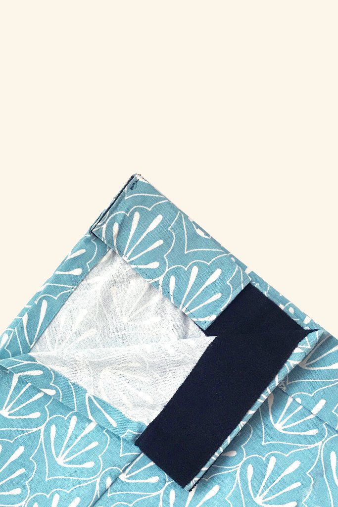 instant samping lelaki dewasa - biru dan putih