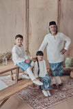 set keluarga baju raya putih
