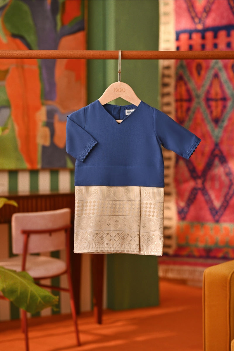 The Rasa Cinta Babies Kurung - Steel Blue