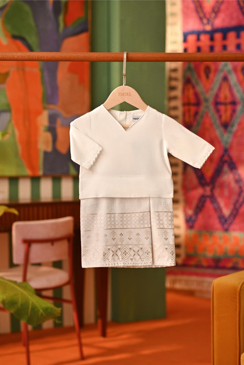 The Rasa Cinta Babies Kurung - White